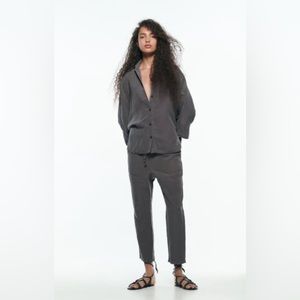 Zara Linen Blend Slouchy Set XL